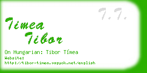timea tibor business card